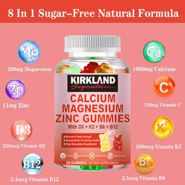 (Preorder)KIRKLAND%20Calcium%20Magnesium%20Zinc%20Gummies%20-%20Helps%20Strengthen%20Bones%20and%20Teeth,%20Muscles,%20and%20Immunity%20-%20Image%204