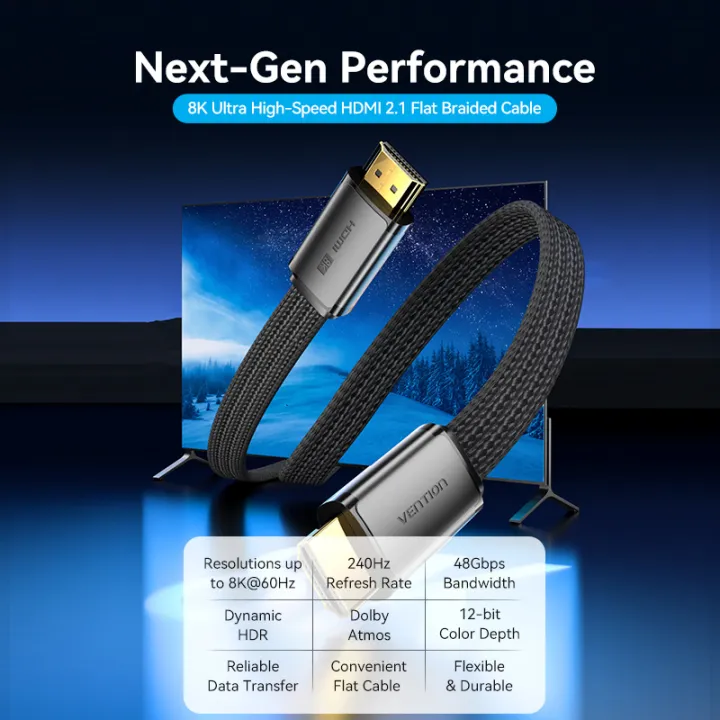 (Preorder)%20Vention%20HDMI%20Cable%20Male%20to%20Male%208k%20HD%20HDMI%20Cable%202.1%208k%2060Hz%2048Gbps%20HDR%20Aluminum%20Foil%20for%20Laptop%20Computer%20TV%20Box%20PS5/4%20Switch%20-%20Image%202