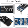 (Preorder) ACEIRMC 4-Pack 0.91" I2C OLED Display Module, I2C Display Module, OLED Display Driver, DC 3.3V~5V 4-Pin for STM32, AVR, Arduino, and Raspberry Pi (White). 