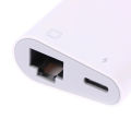 10/100Mbps Lightning to RJ45 Adapter 2 in 1 Ethernet LAN Network Adapter with Charge Port Compatible with IPhone/iPad/iPod Plug and Play. 