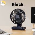 Mini Portable Table Fan LED Display Auto Rotating. 