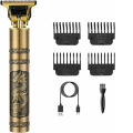 Type - C .Vintage T9 Trimmer for Men Hair Zero Gapped Clipper Professional Haircut Electric USB Charging Beard Trimmer for Men Wireless Rechargeable Personal Hair Men Grooming Beard Liner. 