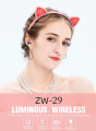 Wireless Bluetooth earphones cat earphones. 