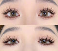 Yellow box model false eyelashes 12 mm length. 100 mink lashes long eyelash extensions natural fashion makeup professional soft and natural. 