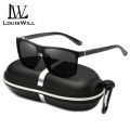 LouisWill Men Sunglasses Polarized Classical Fashion Glasses UV400 Sunglasses Outdoor Activities Sports Sunglasses Driving Fishing Racing Eyewear Non-slip PC Temples Sun Glasses. 
