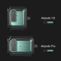 (Preorder)Sanptoch Switch Lock Case For Apple Airpods 4/Pro2/Pro/3rd/2nd/1st Generation Armor Military Full Cover Wireless Earphone Shockproof Protective Case With Keychain. 