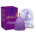 Anytime Women  Silicone Anti Leakage Menstrual Period Cup S purple. 