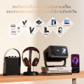 (Preorder) XGODY Gimbal A6 Portable Smart Projector, Android TV System, Native 1080P, 4K Support, 500 ANSI Lumens, 180° Rotation, ScreenCast/Airplay/Miracast Support Automatic Image Alignment for Home Theater. 