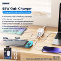 Remax ~ RP-U39 Wayu 65W PD+QC Gan Foldable Charger ( 2 USB + 2 Type-C ). 