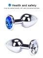 High Quality Stainless Steel Metal Anal Plug Crystal Butt Plug (Code : F-321). 