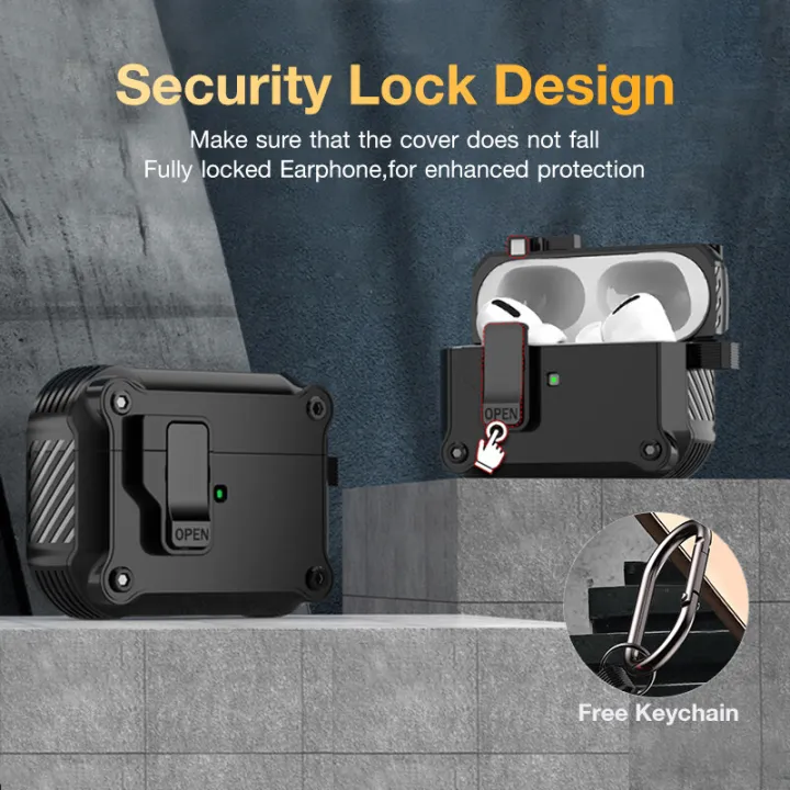 (Preorder)Sanptoch%20Lock%20Switch%20Case,For%20Airpods%204/Pro2/Pro/3rd/2/1%20Military%20Armor%20Shockproof%20Wireless%20Earphone%20Full%20Cover%20with%20Keychain%20-%20Image%205