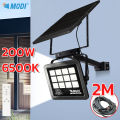 (Preorder) MODI Solar cell lamp 200W white light 2000lm Day light LED spotlight uses solar energy, solar cells. 