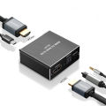 HDMI-compatible Audio Extractor + Optical TOSLINK SPDIF + 3.5mm Stereo Audio Converter 4K x 2K Audio Splitter. 