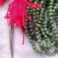 108 11 mm beads jade Buddhist rosary,  ၁၀၈ လုံး ၁၁မီလီ ကျောက်စိမ်းစိတ်ပုတီး. 