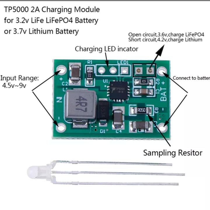 TP5000 4.2v/3.6v 1A Lithium Battery charging board charger module