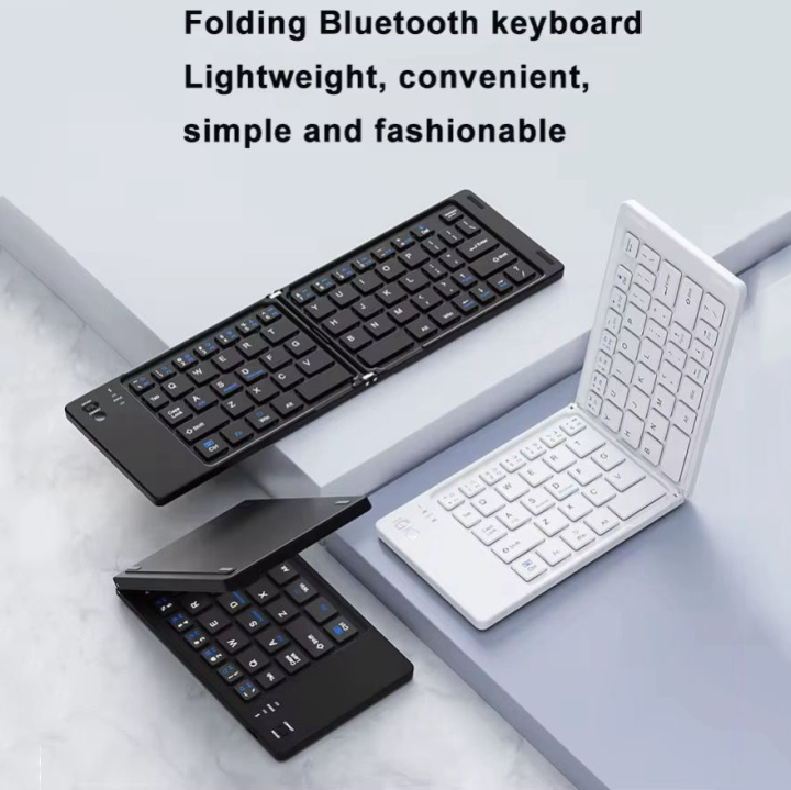 BT+Wireless Folding Silence Keyboard⌨️(🍎Ios🪟Win🤖And) | Shop.com.mm