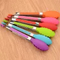 Stainless Steel Food Clamp Kitchen High-temperature Resistance Steak Food Clip Silicone Heat Resistant Barbecue Clamps. 