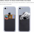 Phone Card Holder 3M Adhesive Stick on Phone Wallet Case Silicone Slim Card Holder Pocket Pouch with Card Sleeves for Phone Compatible with Most of Phone. 
