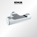 (Preorder) KOHLER July double robe hook, wall-mounted, model July K-9317T-CP (Hook, bathroom, clothes hanger, wall-mounted hanger). 