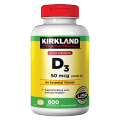 Kirkland Signature - Vitamin D3 50mcg 2000 IU (600 Sg). 