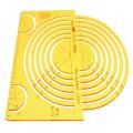 Large Ellipse Big Oval Semi Elliptical Shape Drawing Template KT Soft Plastic Ruler Drawing Board. 
