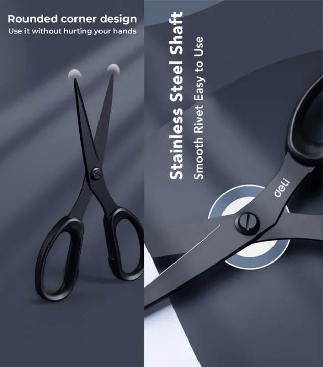 DELI%20Stainless%20Steel%20Black%20Blade%20Scissors%20Home%20Multi-function%20Office%20Anti%20Rust%20Scissors%20Stationery%20Handmade%20Craft%20Paper%20Fabric%20Cutting%20Tools%20-%20Image%205