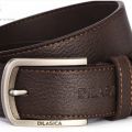 သားရေ လဲသာ ခါးပတ် (DELASICA Brand )  အညိုအနက် ရောင် --ဗျက် ၃.၂ စင်တီမီတာ  LEATHER BELTS for Mens ( 3.2cm width ). 