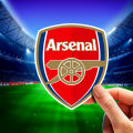 Arsenal FC Soccer Team Sticker - 5 Pcs Set | Laptop Sticker | Car Sticker | Phone Sticker | Waterbottle Sticker | Wall Sticker | Die Cut Sticker | Waterproof Sticker. 