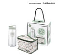 Locknlock Let’s Go Green Special Edition Lunch Box Set *အပူခံအိတ် + microwave safe ထမင်းဘူး ၂ ဘူး + ၁.၂ လီတာ ရေဘူး *💯 Authentic Official Store *Made in Korea. 
