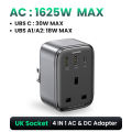 (Preorder) Ugreen 4 in 1 GaN Socket Adapter PD 30W 2 USB A & 1Type c Port & 1 DC Extend Port For Phone PC TV Fan Projector. 