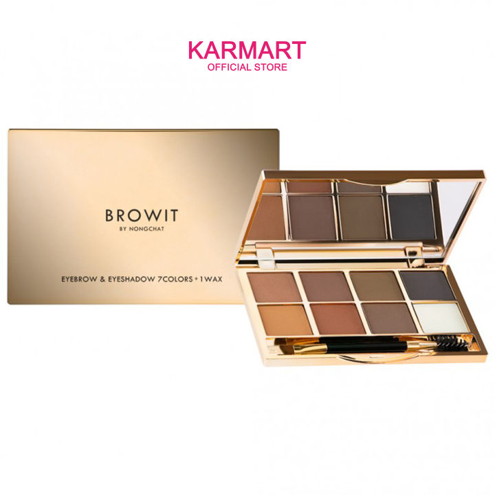 BROWIT EYEBROW & EYESHADOW 7 COLORS + 1 WAX 1.6G X 7COLORS + 1G X 1COLOR