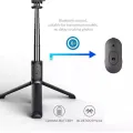 Tech Infinite Q02s Wireless Remote Selfie Stick BT Tripod 3 in 1 with LED Fill Light for Smartphone. 