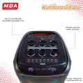 (Preorder) MBA AUDIO THAILAND 10-inch Bluetooth Speaker with Wheels, 2 speakers, Model MB-210B, 300W power output, with wireless microphone, wheeled speaker, Bluetooth speaker, good sound, strong bass. 