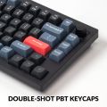 Keychron V1 Wired Custom Mechanical Keyboard Knob Version, 75% Layout QMK/VIA Programmable with Hot-swappable Keychron K Pro Red Switch Compatible with Mac Windows Linux Carbon Black (Transparent). 