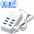 6 Port USB Charging Station | 35W/3A 6 Port Charging Station, Multi-Function USB Charging Hub for Home and Workplace |  Safe USB Charging Station, Multi-Port USB Charger. 
