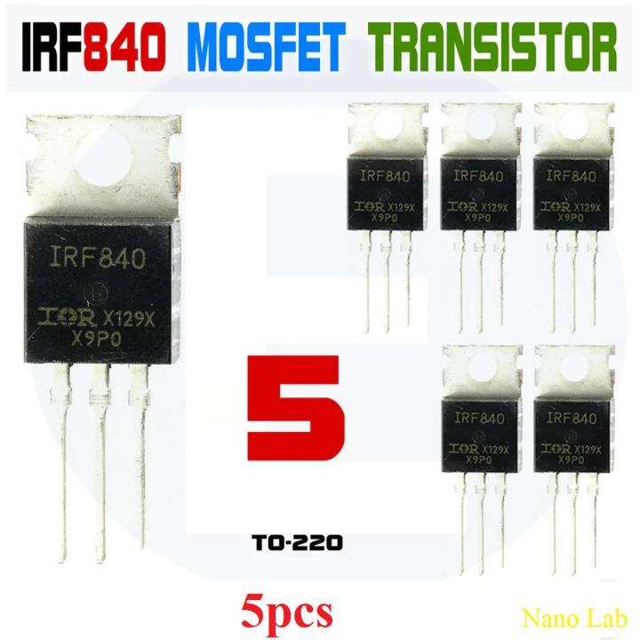 5pcs IRF840 Power MOSFET Transistor N-Channel TO-220