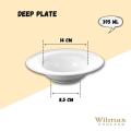 Wilmax Porcelain Deep Plate 9 inch in set of 3 pieces. 