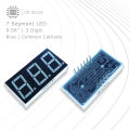 0.56" 3 Digit 7 Segment LED (Blue, Common Cathode). 