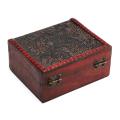 Small Vintage Jewelry Box Home Decor Wooden Treasure Chest Tarot Cards Gift Case 14.5cm*11.5cm*4.5cm. 