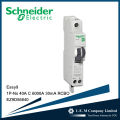 Schneider RCBO 240V - 1P + N - 40A - C curve - 6000 A - 30 mA Slim Type. 