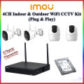 IMOU WiFi Outdoor/Indoor CCTV Kit 4CH (Plug & Play). 
