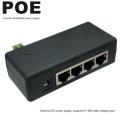 POE Injector 4 Ports POE Splitter 12V- 48V for CCTV Network POE Camera Power Supply Switch Over Ethernet IEEE802.3af. 