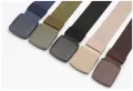 Men's belt, plastic buckle, nylon strap, no need to drill holes, cloth belt, fashion belt, nylon strap belt. 