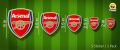 Arsenal FC Soccer Team Sticker - 5 Pcs Set | Laptop Sticker | Car Sticker | Phone Sticker | Waterbottle Sticker | Wall Sticker | Die Cut Sticker | Waterproof Sticker. 