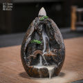 iBis_ Resin Luxury Interior Decorate Multi Style Waterfall Backflow Incense Burner (အိမ်အလှဆင် ရေတံခွန်အမွှေးတိုင်ပန်းပု). 