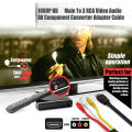 HDTV to 3RCA lotus cable HDTV to AV cable HDTV to AV adapter cable AV composite video cable 1.5 meters. 