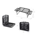 (Preorder)Size S Iron Grid Table With Wings HQZ-6040 Strong 90cm x 40cm x25cm / Folding 40x30x8CM | Burapha Camp. 