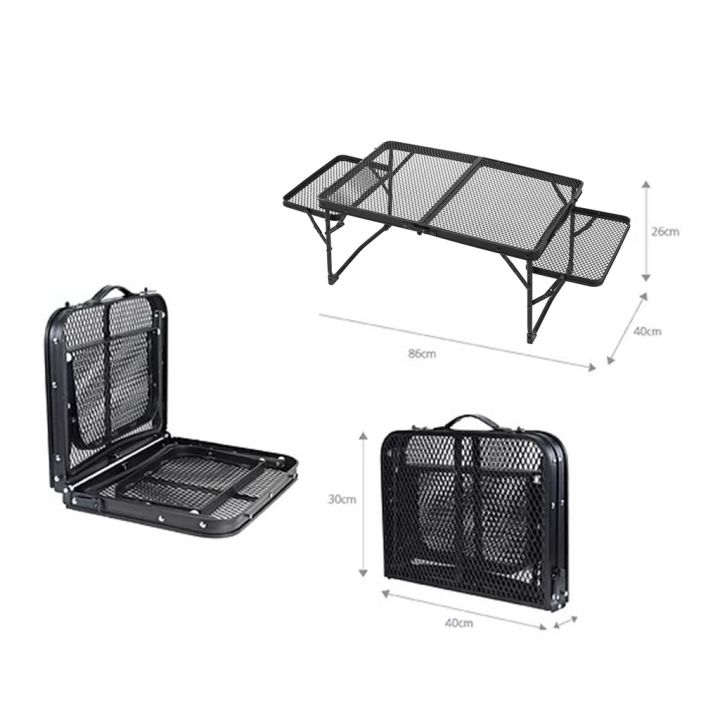 (Preorder)Size%20S%20Iron%20Grid%20Table%20With%20Wings%20HQZ-6040%20Strong%2090cm%20x%2040cm%20x25cm%20/%20Folding%2040x30x8CM%20%7C%20Burapha%20Camp%20-%20Image%202