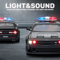 (Preorder) SRT Dodge Challenger Police Car Model Alloy Car Toys For Boys Sound Light Diecast Cars Collection Lover Birthday For Children Metal Gift Toys For Boys ကလေးကစားစရာအရုပ်ကား. 
