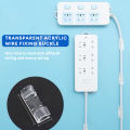 Transparent Plastic Cable Organizer Clips. 